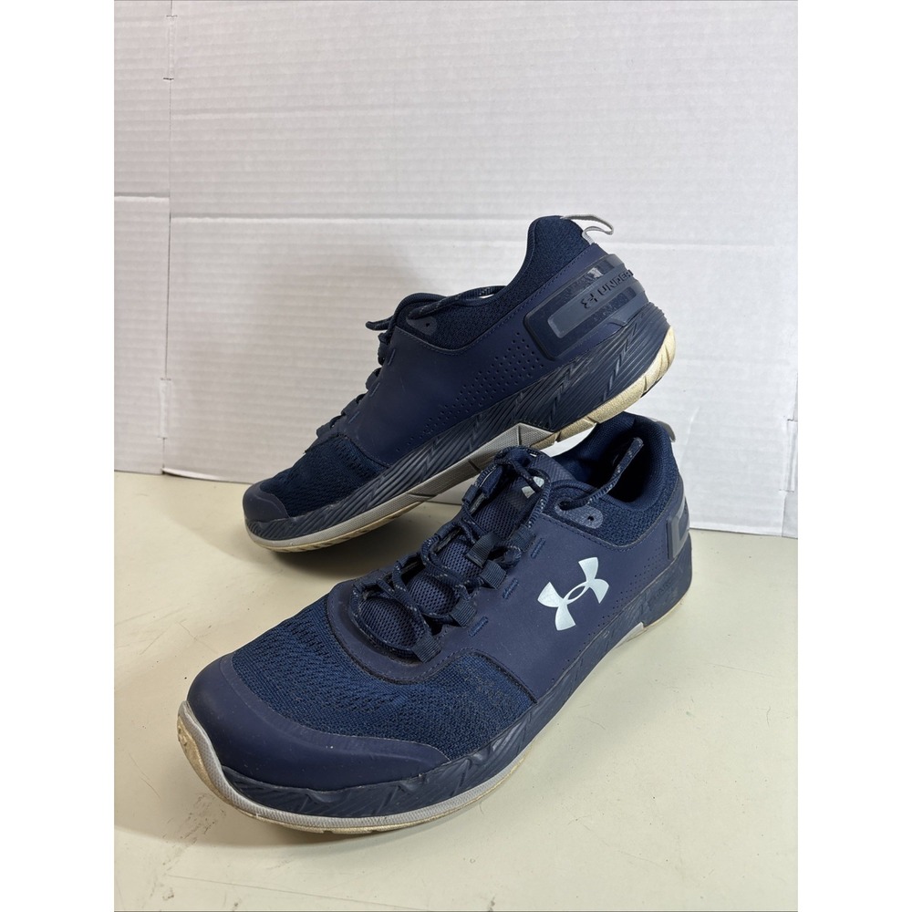 Under Armour Charged Core Shoes Mens 12 Navy Blue Training Sneakers 3020789-401
